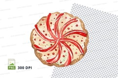 Christmas cinnamon cookie clipart PNG festive dessert Product Image 1