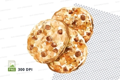 Golden pecan cinnamon cookies stacked clipart PNG transparen Product Image 1