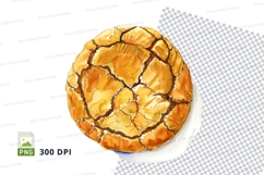 Golden braided bread loaf clipart transparent PNG Product Image 1