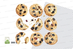 Blueberry muffin clipart png transparent dessert baking set Product Image 1