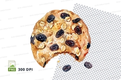 Chocolate chip cookie broken crumbs clipart PNG transparent Product Image 1
