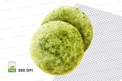 Green matcha powder pancakes clipart png transparent backgro Product Image 1