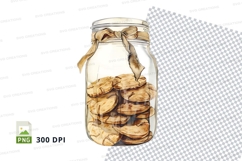 Cookies in glass jar clipart isolated white background Product Image 1