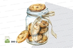 Homemade cookies in glass jar with ribbon gift Product Image 1