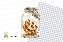 Jar of walnuts clipart transparent background healthy snack Product Image 1