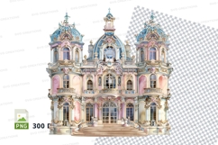 Elegant palace clipart png vector illustration luxury archit Product Image 1