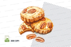 Pecan pie slices stacked clipart transparent background dess Product Image 1