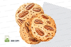 Pecan cookies stack clipart transparent background png Product Image 1