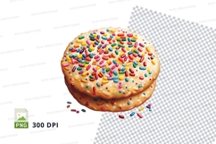Colorful sprinkles donut clipart PNG high resolution transpa Product Image 1