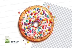 Colorful sprinkles donut clipart PNG high resolution transpa Product Image 1