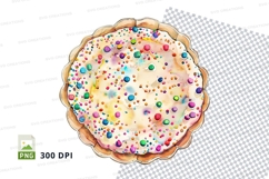 Colorful sprinkles donut clipart transparent background dess Product Image 1