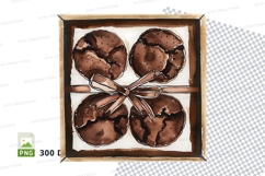Chocolate truffles gift box clipart transparent PNG Product Image 1