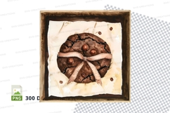 Brain clipart PNG isolated on kraft paper gift box Product Image 1