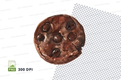 Chocolate chip cookie clipart PNG transparent dessert snack Product Image 1
