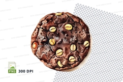 Chocolate chip cookie isolated clipart png transparent backg Product Image 1