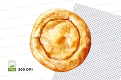 Golden glazed donut clipart PNG transparent background food Product Image 1