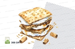 Stacked sandwich clipart png isolated white background Product Image 1