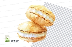 Macaron stack clipart transparent dessert sweet pastry PNG Product Image 1