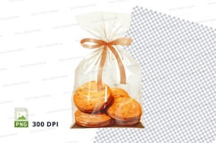 Fresh baked cookies gift bag clipart transparent PNG Product Image 1