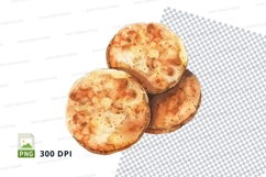 Golden brown pancakes stack clipart png transparent backgrou Product Image 1