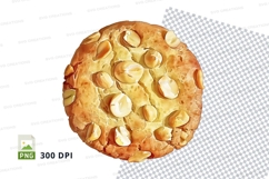 Golden banana pizza clipart isolated transparent PNG Product Image 1