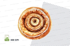 Golden cinnamon roll clipart transparent PNG high detail Product Image 1