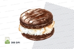 Chocolate cream dessert clipart isolated transparent backgro Product Image 1