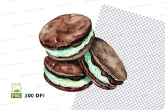 Stacked chocolate mint cookies clipart png transparent Product Image 1