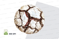 Cracked earth texture clipart png high detail drought Product Image 1