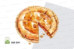 Golden pretzel clipart transparent PNG bakery food illustrat Product Image 1