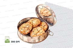 Golden fried chicken basket clipart PNG transparent backgrou Product Image 1