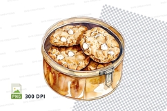 Fresh baked cookies in glass jar clipart png Product Image 1