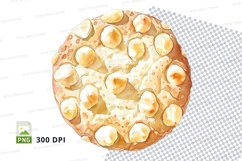 Golden butter cookies on white cloth clipart PNG transparent Product Image 1