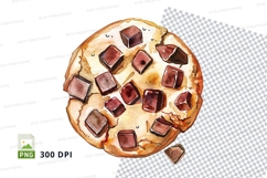 Chocolate pizza clipart topping dessert PNG transparent Product Image 1