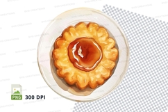 Delicious glazed donut with ketchup clipart png transparent Product Image 1