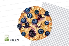 Blueberry granola cookie clipart png transparent background Product Image 1