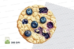 Blueberry muffin clipart png transparent dessert food Product Image 1