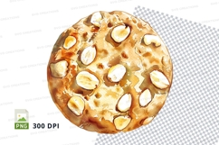 Banana pancake stack golden syrup breakfast clipart PNG Product Image 1