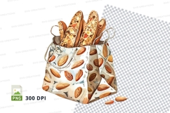 Fresh bread loaf bag clipart png transparent bakery food Product Image 1
