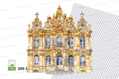 Golden baroque palace clipart transparent PNG royalty free Product Image 1