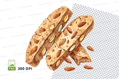 Pistachio biscotti clipart transparent PNG high detail Product Image 1