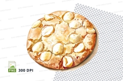 Golden honeycomb pizza clipart transparent PNG high detail Product Image 1