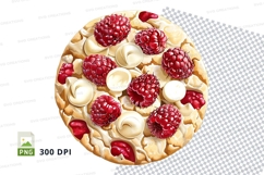 Raspberry banana pizza dessert clipart transparent PNG high Product Image 1