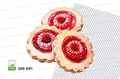 Red velvet donuts clipart png sweet dessert stack Product Image 1