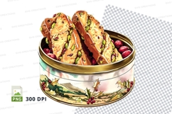 Gourmet sandwiches clipart in decorative tin box PNG Product Image 1