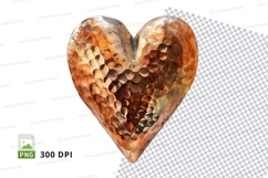 Heart shaped agate stone clipart transparent background love Product Image 1