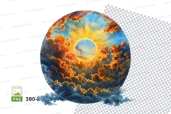 Earth sunrise clipart globe world space digital art Product Image 1