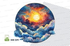 Earth planet sunrise space clipart transparent background Product Image 1
