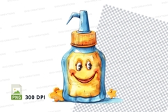 Happy honey jar clipart smiling cartoon character isolated Product Image 1