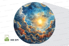 Earth planet sunrise space view 300 DPI clipart PNG Product Image 1